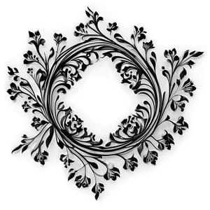 Black Floral Design Png Eqj59 PNG Image