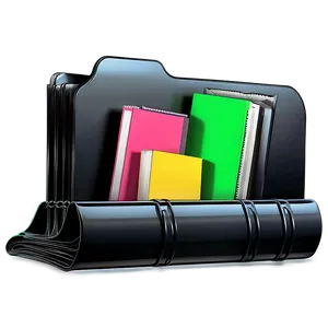 Black Folder With Documents Png Ylu PNG Image