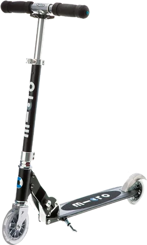 Black Folding Kick Scooter PNG Image