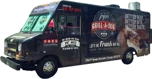 Black Food Truck Grill A Dog PNG Image