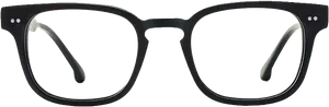 Black Frame Eyeglasses PNG Image