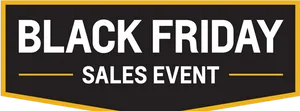 Black Friday Sales Event Banner PNG Image