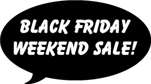 Black Friday Weekend Sale Bubble PNG Image