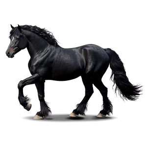 Black Friesian Horse Png Twk96 PNG Image