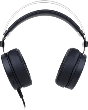 Black Gaming Headset Isolated PNG Image