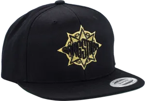 Black Gangsta Star Baseball Cap PNG Image