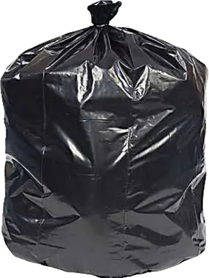 Black Garbage Bag Tied Closed PNG Image