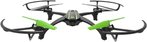 Black Green Quadcopter Drone PNG Image