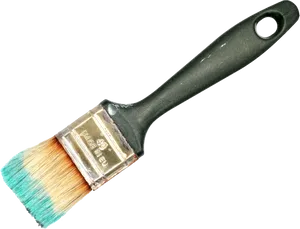 Black Handled Paint Brush PNG Image