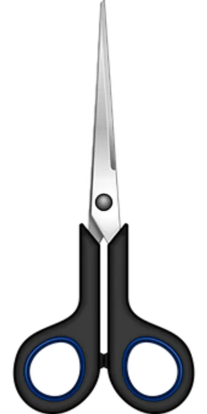 Black Handled Scissors PNG Image