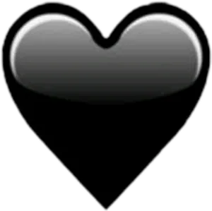 Black_ Heart_ Emoji PNG Image