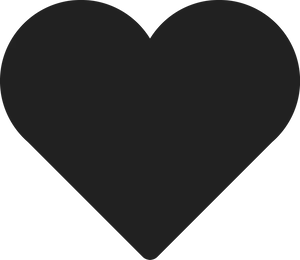 Black Heart Icon Silhouette PNG Image