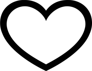 Black Heart Line Art PNG Image