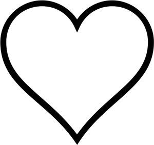 Black Heart Outlineon Dark Background PNG Image