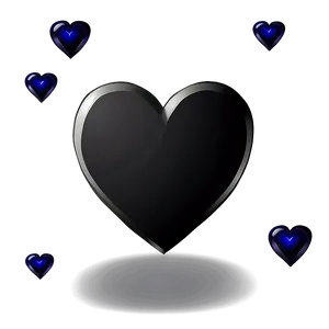 Black Hearts D PNG Image