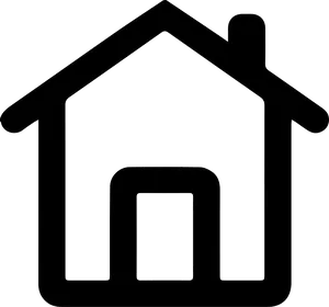 Black Home Icon Outline PNG Image