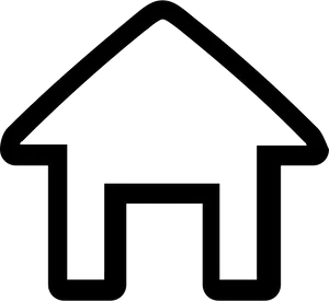 Black Home Icon Outline PNG Image