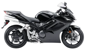 Black Honda Sportbike Profile PNG Image