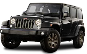 Black Jeep Wrangler Unlimited PNG Image