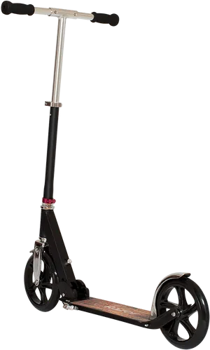 Black Kick Scooter Isolated PNG Image