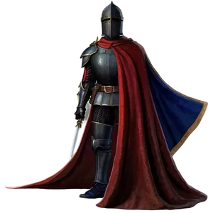 Black Knight With Cape Png Qil PNG Image