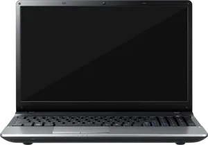 Black Laptop Front View PNG Image