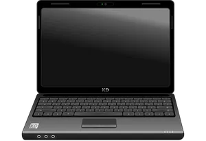 Black Laptop Graphic PNG Image