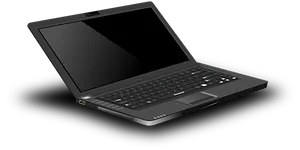 Black Laptop Isolatedon Dark Background PNG Image