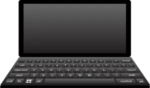 Black Laptop Keyboardand Screen PNG Image