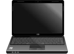 Black Laptop Vector Illustration PNG Image