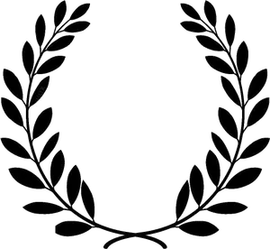 Black Laurel Wreath Graphic PNG Image