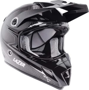 Black Lazer Motocross Helmet PNG Image