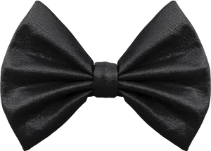 Black Leather Bow Tie PNG Image