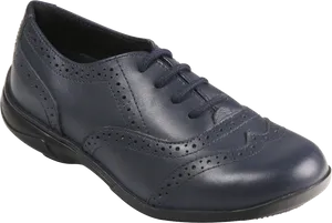 Black Leather Mens Dress Shoe PNG Image