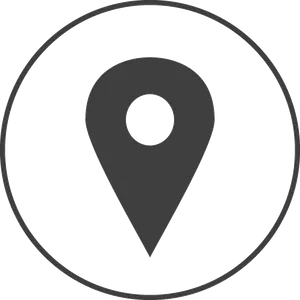 Black Location Pin Icon PNG Image