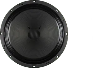 Black Loudspeaker Closeup PNG Image