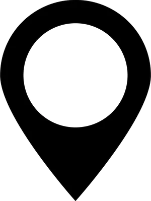 Black Map Pin Icon PNG Image