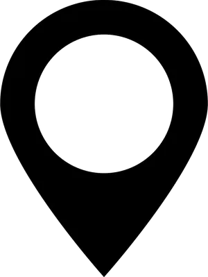 Black Map Pin Icon PNG Image