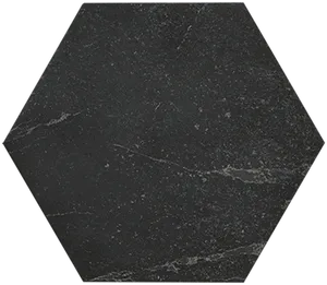 Black Marble Hexagon Tile PNG Image