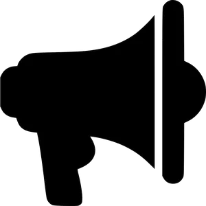 Black Megaphone Icon PNG Image