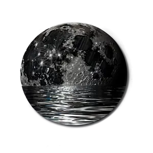 Black Moon Over Water Png 2 PNG Image