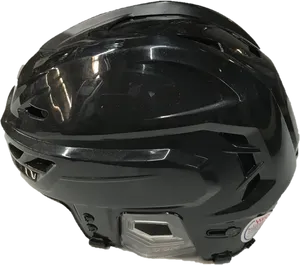 Black Motorcycle Helmet Side View PNG Image