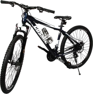 Black Mountain Bike Isolated PNG Image