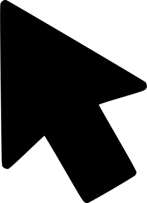 Black Mouse Cursor Outline.png PNG Image