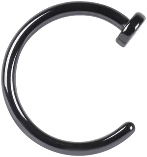 Black Nose Hoop Piercing Jewelry PNG Image