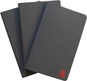 Black Notebookswith Red Accents PNG Image