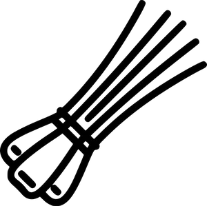 Black Outline Leeks Illustration PNG