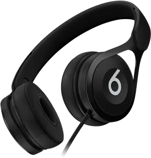 Black Over Ear Headphones PNG Image