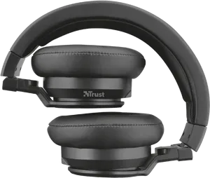 Black Over Ear Headphones PNG