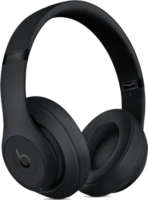 Black Over Ear Wireless Headphones PNG Image